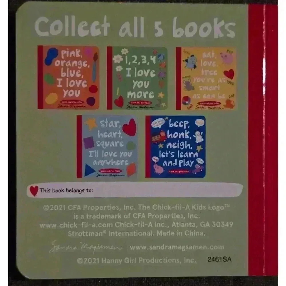 Sandra Magsamen Book, Kids Book, Learn and Play, Blue, Red - Picture 3 of 3